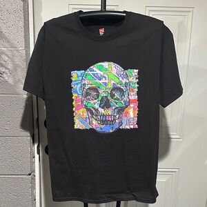 Black Graphic Skull T-Shirt